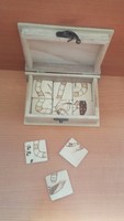 Giliszta-futam kirakó, puzzle fa, kézműves, dobozban