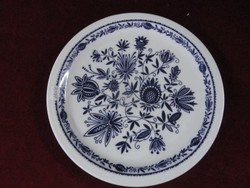 Lilien ausztriai porcelán lapos tányér. Hagyma mintás, kobalt. Vanneki!