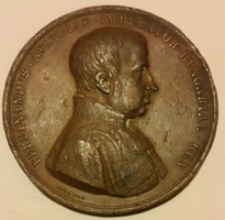 Konrad Lange 1846 József főherceg nádorságának 50.évfordulójára,V.Ferdinánd mellképével mérete:54mm