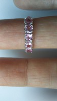 Rózsaszín turmalin 925 gyűrű (53)