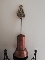Díszes Antik réz hajós nyelű kefe 28 cm