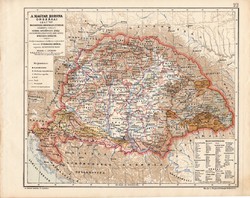 A Magyar Korona országai 1847, kiadva 1913, történelmi, Kogutowicz Manó, Nagy - Magyarország, megye