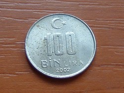 TÖRÖK 100 BIN (100.000) LÍRA 2002 #