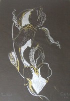 Szántó Piroska - Írisz táncol 70 x 50 cm pasztell, papír
