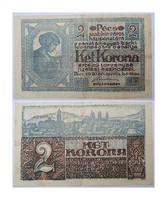 2 Korona Pécs city emergency money 1920. There is mail!