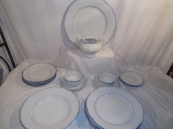 ÉTKÉSZLET -18 db - PORCELÁN - ANTIK - M. Z. -  GYÖNYÖRŰ - NEM KOPOTT - HIBÁTLAN