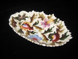 Marked fine porcelain tray, hand painted, 15 x 9 cm