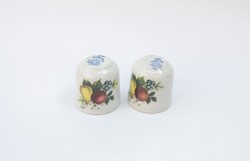 Alföldi pálinkás poharak - gyümölcs mintás retro porcelán feles poharak