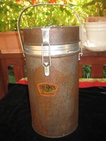 Military, thermos, food container, in good condition for its age, the glass is not broken, 18 x 40 cm