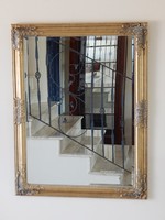 Tükör klasszicista,,szögletes . 90 x 70 cm,, fazettás 
