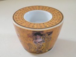 Gustav Klimt Goebel aranyozott díszítésű porcelán mécsestartó 