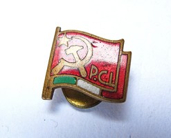 Olasz Kommunista Párt tagsági gomblyukjelvény.
