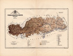 Torda - Aranyos megye térkép 1889, vármegye, atlasz, eredeti, Kogutowicz Manó, 43 x 56 cm, Erdély