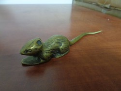 Réz patkány szobrocska