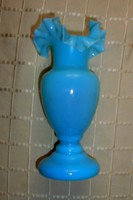 Kalcedon szecessziós üveg váza 