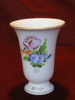 Herendi porcelán váza, vitrin minőség, virágmintás. Vanneki!