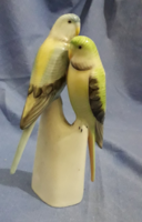 Hollóházi kézzel festett nagy papagáj pár