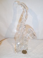 SZAXOFON - JELZETT - 42 dkg - KRISTÁLY - FRANCIA -  20 x 8 x 6 cm - HIBÁTLAN