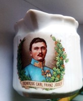 Ritka antik Ferencz József főherceg képével díszített tejkiöntő 