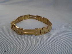 Dublé aranyozott VERSACE mintás ffi arany acél karkötő 22 cm csuklóig  jó...1,1 cm széles