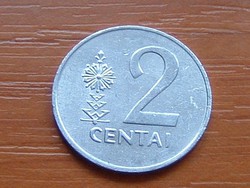 LITVÁNIA 2 CENTI 1991 ALU.