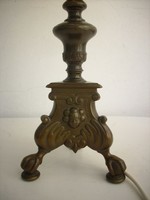 Barokk puttós asztali lámpa bronzból