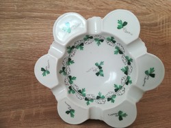 Antique parsley pattern Herend porcelain ashtray 1942