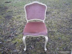 Chippendél barokk három darab szék törtfehér