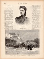 Erzsébet császárné temetése, metszet 1898, 16 x 22 cm, Ferenc József, monarchia, újság, császár