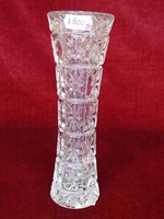 Üveg váza,  retro korának megfelelő szép darab,  mag .20 cm átm 6.5 cm, hibátlan. Vanneki!