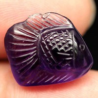 Valodi AAA 6.21Ct Termeszetes Faragott Ametiszt Drágakő Hal