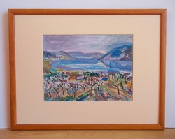 Dunakanyar (40 x 31 cm) Olajfestmény