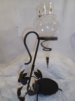 DEKANTÁLÓ - csiszolt üveg lopó - Osztrák kézműves - 48 x 26 x 16 cm 1 liter - hibátlan
