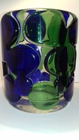 Jaroslav Svoboda csehszlovák Art Glass üveg váza Skrdlovice '70-évek