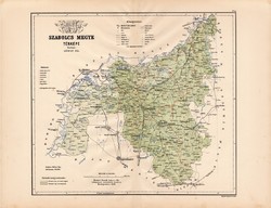 Szabolcs megye térkép 1889 (4), vármegye, atlasz, Kogutowicz Manó, 42 x 55 cm, Gönczy Pál, Nyírség