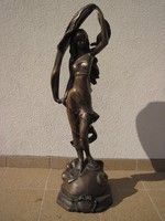 Régi nagy 101 cm bronz szobor