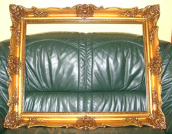 Gyönyörű barokk fésűskagylós régi blondel képkeret keret 60x80 cm-s képhez