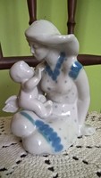 Ritka Orosz Porcelán Anya Gyermekével