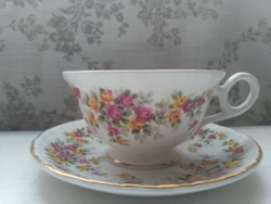 Antik angol, apró rózsás teás csésze teás szett- Marlborough