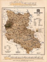 Szepes megye térkép 1887 (4), vármegye, atlasz, Kogutowicz Manó, 44 x 56 cm, Gönczy Pál, eredeti