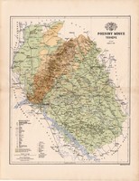 Pozsony megye térkép 1885 (4), vármegye, atlasz, Kogutowicz Manó, 43x55 cm, Gönczy Pál, Nagyszombat