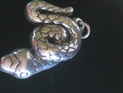 Silver snake pendant marked 825