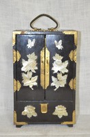 Beautiful Chinese Jewelry Box with Copper Accents and Mother-of-Pearl Inlays (DBZ 00115)