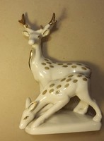 Régi orosz porcelán őzike pár, 28 cm-es, ritkaság. 6135