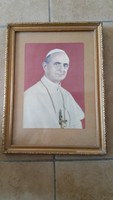Kép egyházi méltóságról, hibátlan keretben eladó!Szent VI. Pál pápa,Giovanni Battista Enrico Antonio