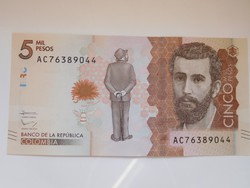 Kolumbia 5000 pesos 2016 UNC