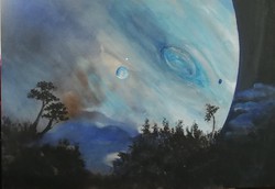 A kék bolygó, festmény eladó 