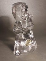 Goebel glass kristály üveg  jelzett gyertyatartó figura