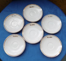 Hollóházi porcelán tányér készlet Hungar Hotels felirattal 6 db 15,5 cm (2p)