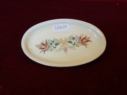 Zsolnay porcelán ovális, kézi festésű kis tálka. Mérete: 11,5 x 7,5 cm. Vanneki!
